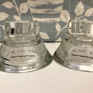 IKEA Glass Candle Holders Dual Use Votive or Candle Sticks